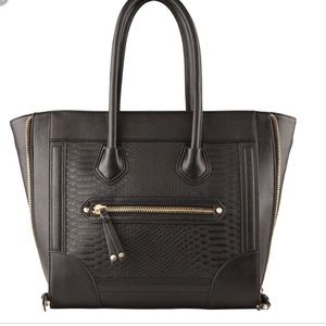 Aldo black and gold tote